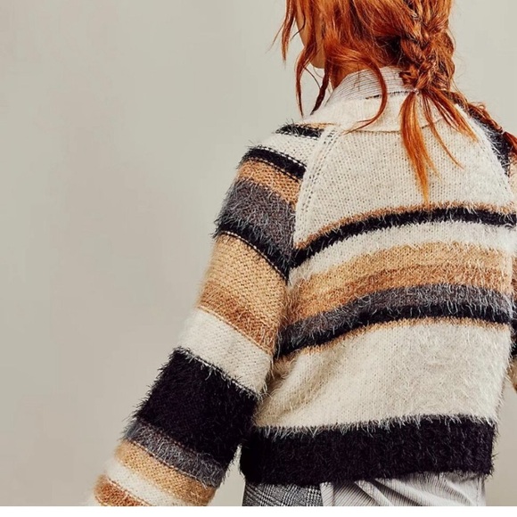 Free People Snowbird Sweater In Carmel Cannoli NWT - Picture 5 of 8